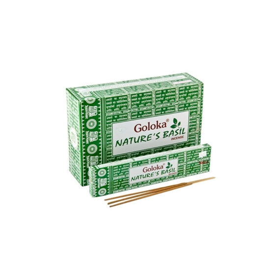 Incienso Goloka Nature's Basil 12x15g Nag Champa