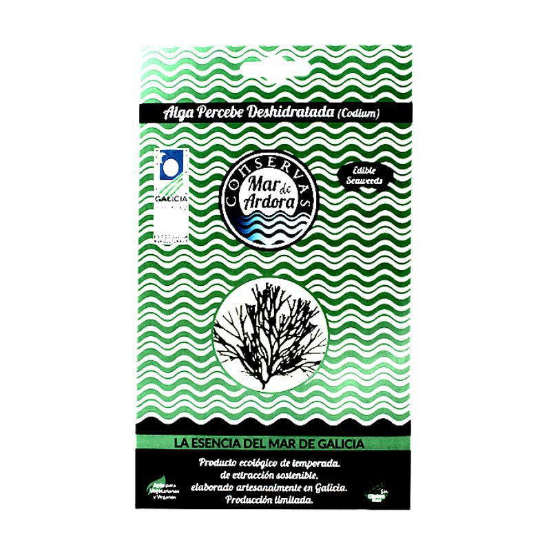 Alga percebe (codium) deshidratada bio 30 g Mar de Ardora