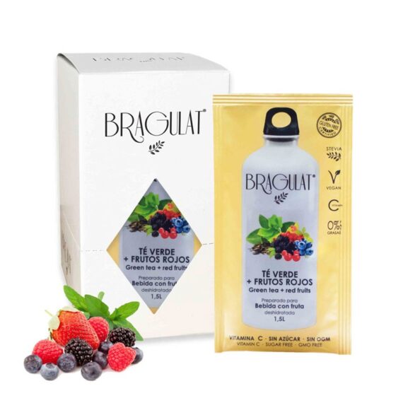 Bebida Soluble Te verde + Frutos Rojos 15x9g Bragulat