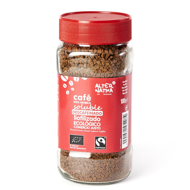Cafe soluble descafeinado liofilizado bio 100 g Alternativa 3