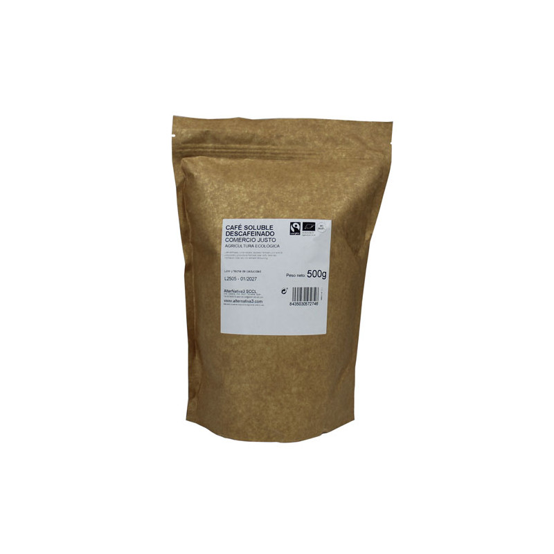 Cafe soluble descafeinado liofilizado bio 500g Alternativa 3