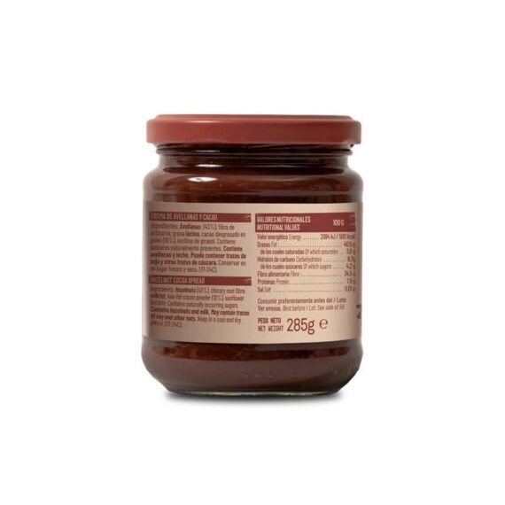 Crema de Cacao y Avellanas 43% 285g Natruly