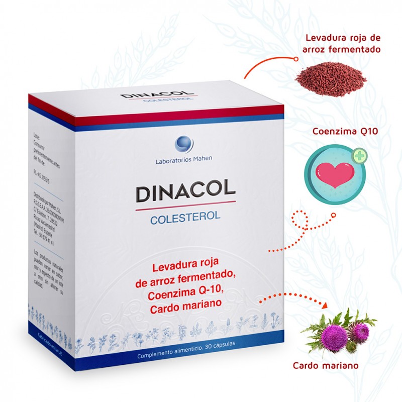 Dinacol Colesterol 30 capsulas Mahen