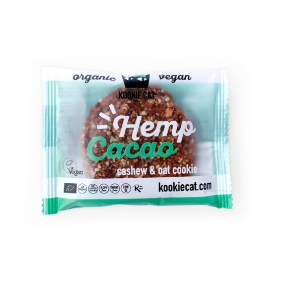 Galleta con cañamo & cacao Bio 12x50g Kookie Cat
