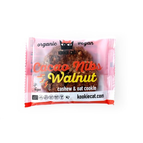 Galleta con nibs de cacao & nueces Bio 12x50g Kookie Cat