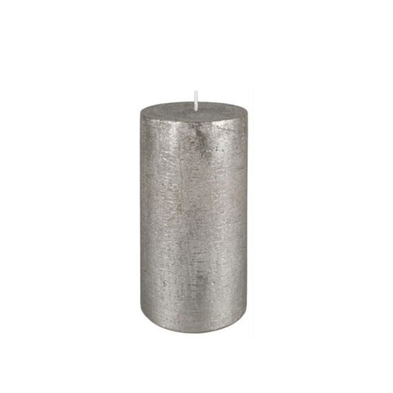 Vela Cilindrica Maciza, Plata 7Dx14A cm Decoragloba