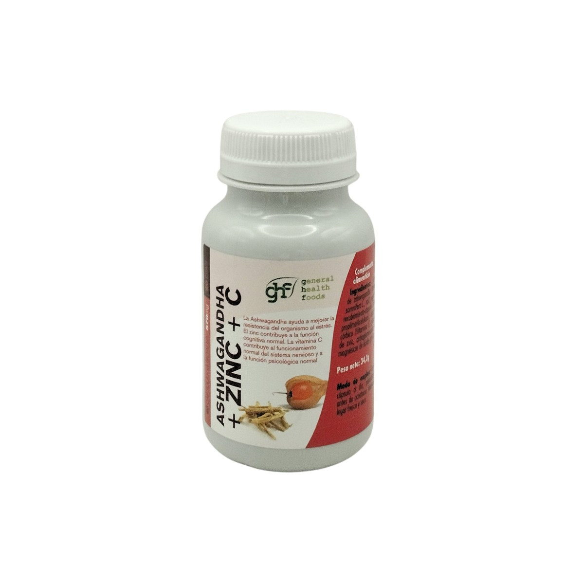 Ashwagandha+Zinc+C 570mg 60 caps GHF