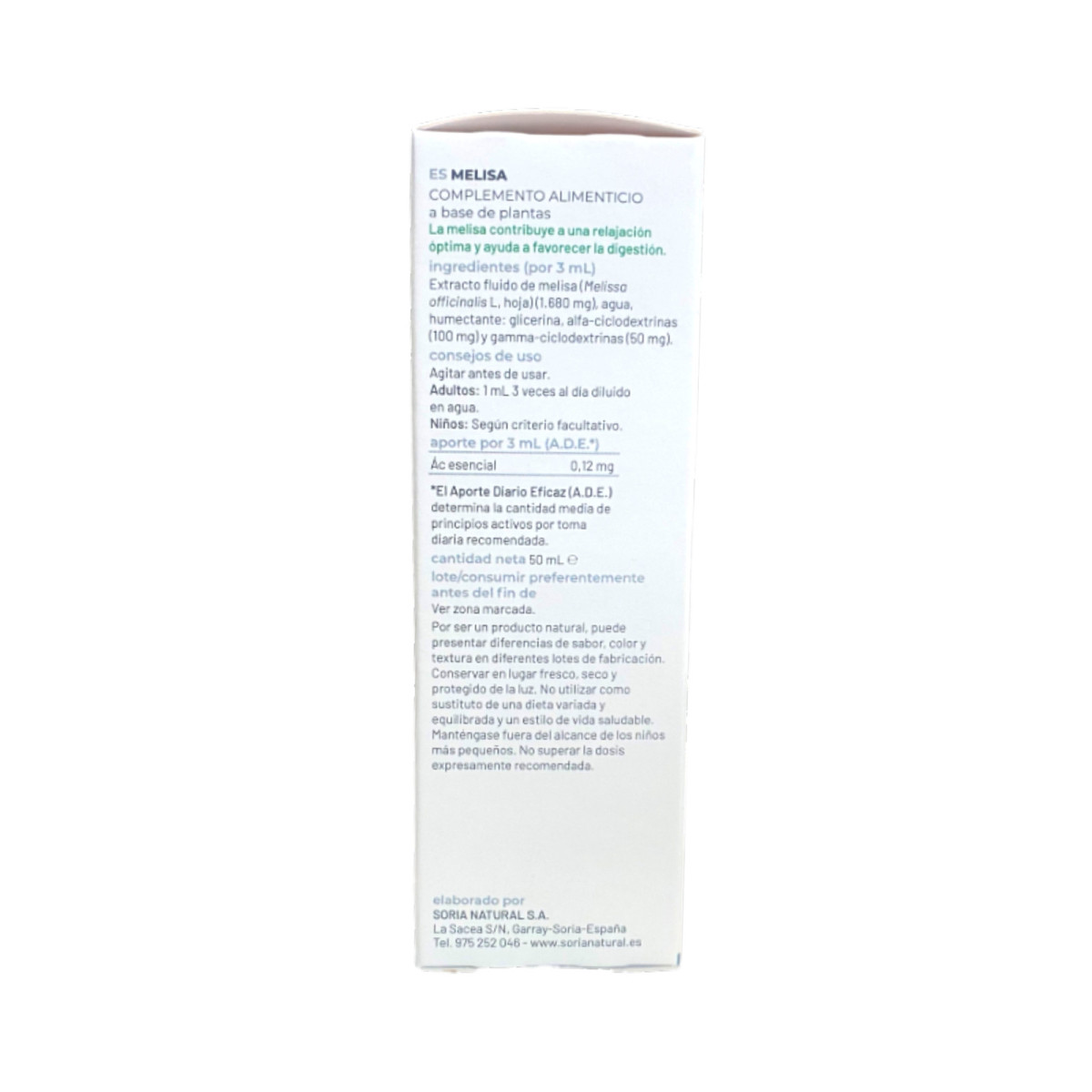 Extracto de melisa S.XXI 50ml Soria Natural