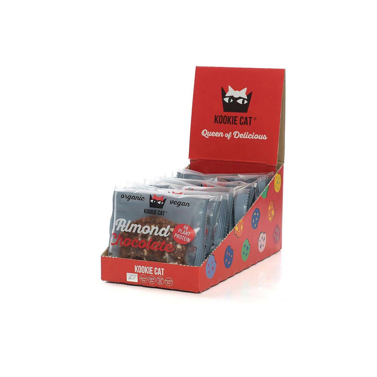 Galleta Proteica con almendra y chocolate Bio 12x50g Kookie Cat