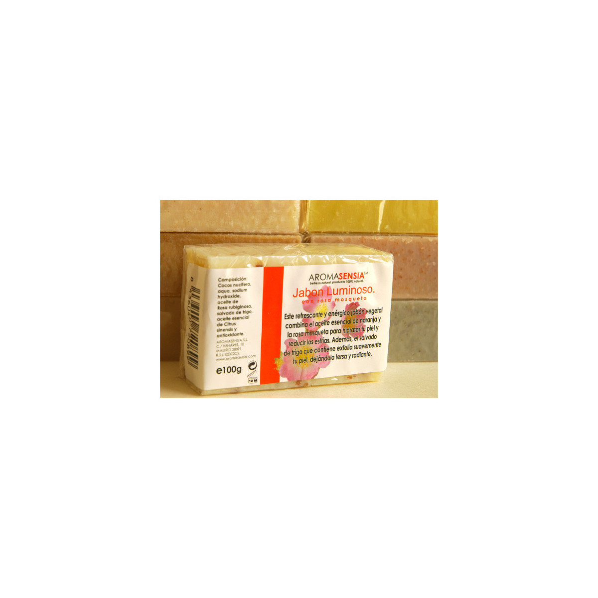 Jabon luminoso de rosa mosqueta 100 g Aromasensia