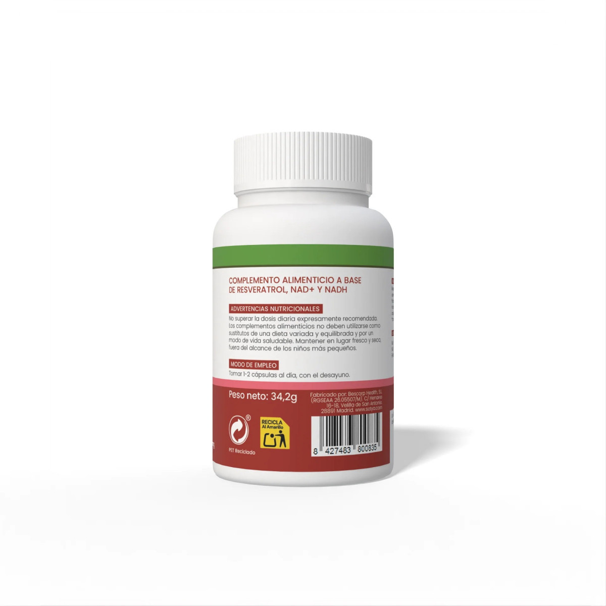 NAD + NADH & Trans-resveratrol 570mg 60caps Sotya