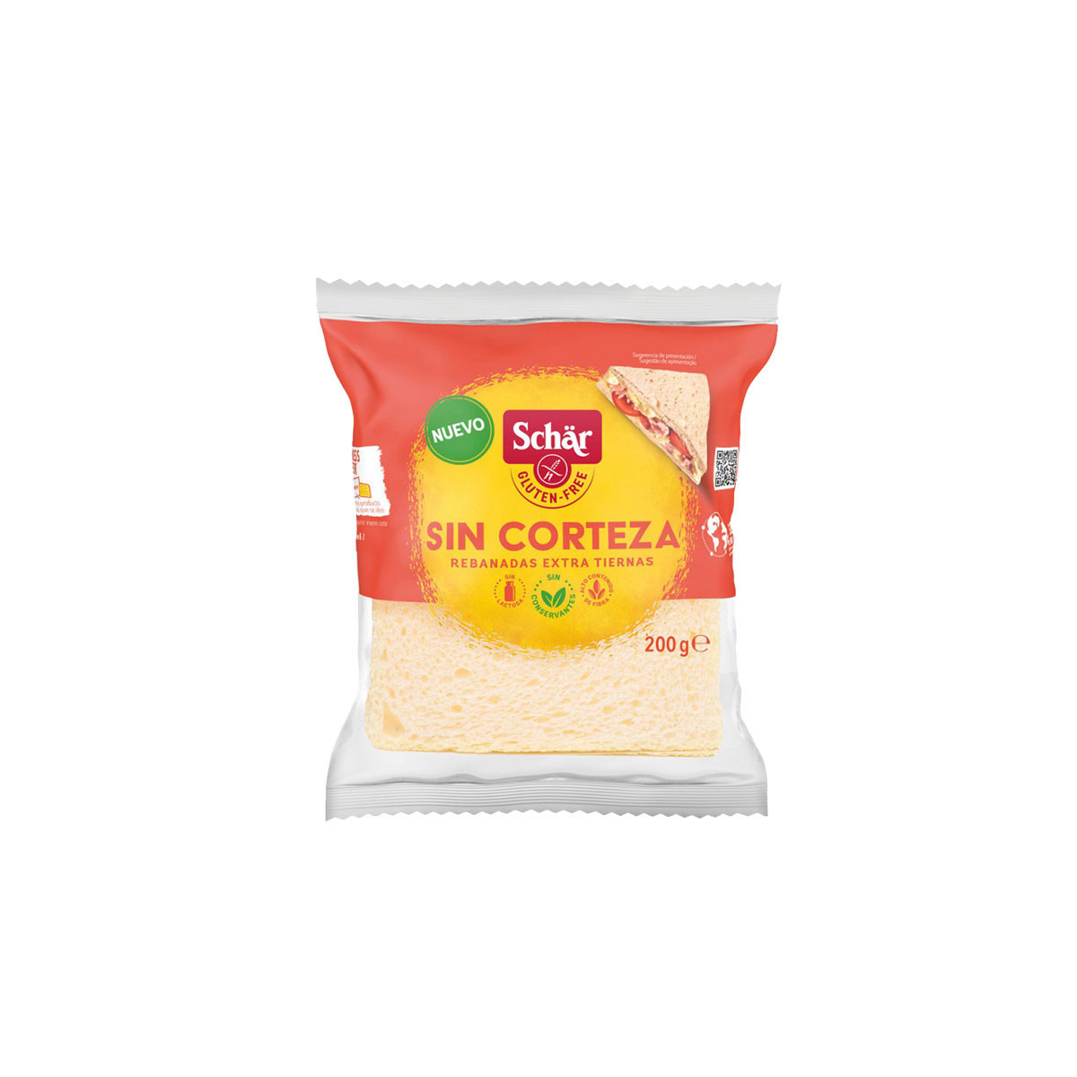 Pan Sandwich sin corteza 200g Schar
