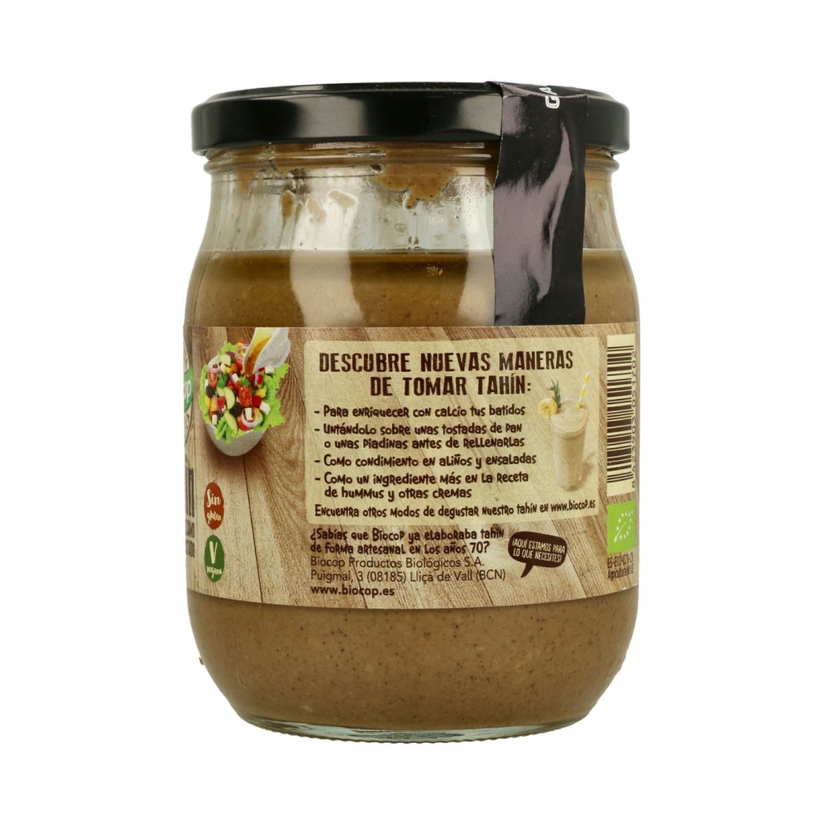 Tahin integral tostado sin sal Bio 500g Biocop