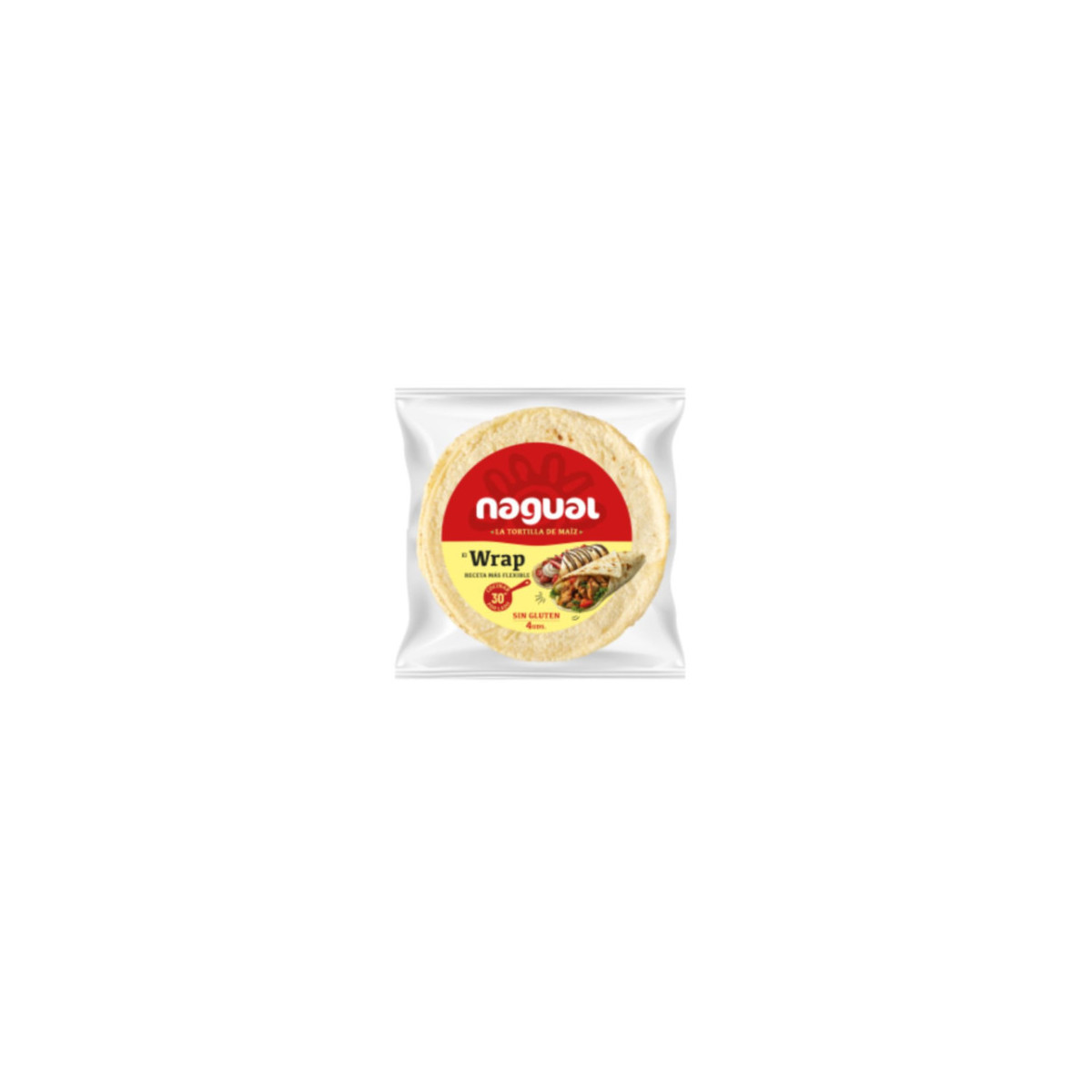 Tortilla de Maiz Wrap GRANDE 20cm S/G 160g Nagual