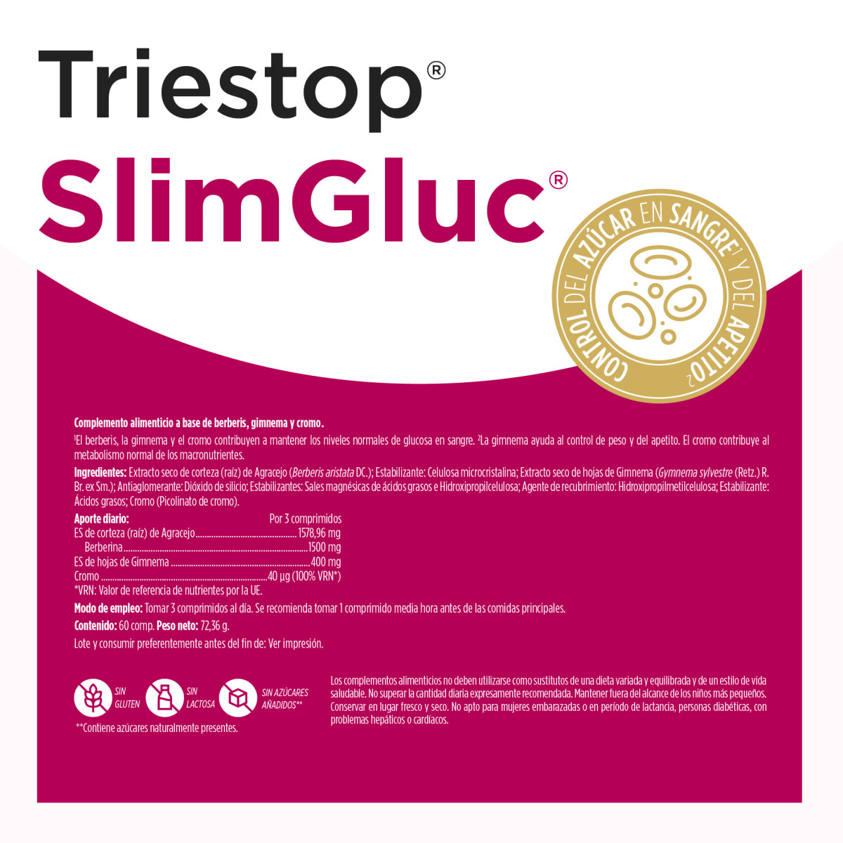 Triestop SlimGluc 60 comprimidos Eladiet